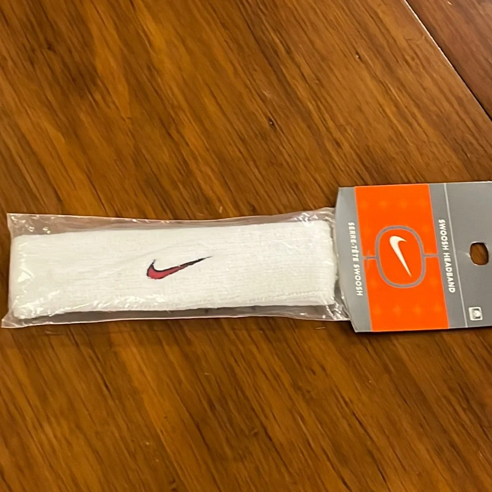 Nike Swoosh Terry Cloth men’s women’s headband head sweatband white red new